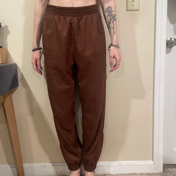 Girlfriend Collective Brown Track Pants - Picture 1 of 6
